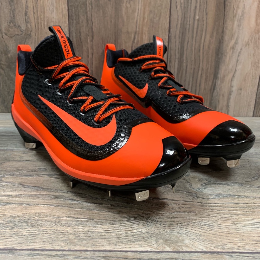 Nike Air Max Huarache Baseball Metal Cleats Orange - Picture 1 of 5